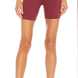 525 America Revolve Wildberry Cable Knit Biker Shorts NWT, Size Small